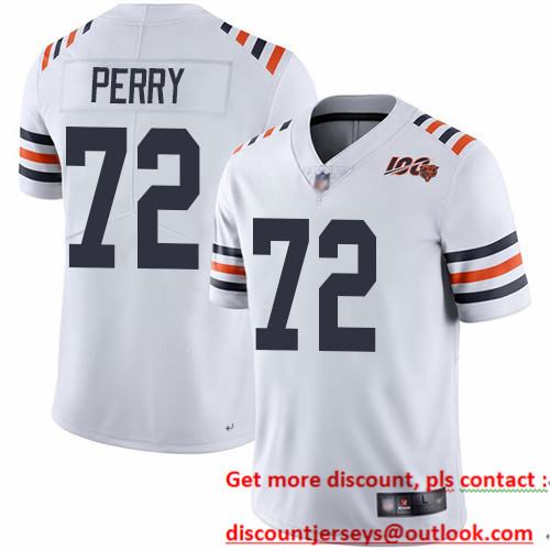 Bears #72 William Perry White Alternate Men's Stitched Football Vapor Untouchable Limited 100th Season Jersey Bears #72 William Perry White Alternate Men's Stitched Football Vapor Untouchable Limited 100th Season Jersey