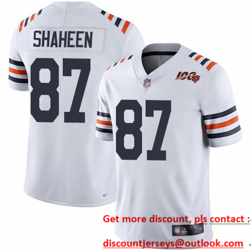 Bears #87 Adam Shaheen White Alternate Men's Stitched Football Vapor Untouchable Limited 100th Season Jersey Bears #87 Adam Shaheen White Alternate Men's Stitched Football Vapor Untouchable Limited 100th Season Jersey