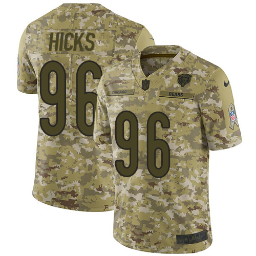 Nike Bears #96 Akiem Hicks Camo Men's Stitched NFL Limited Rush Jersey Nike Bears #96 Akiem Hicks Camo Men's Stitched NFL Limited Rush Jersey
