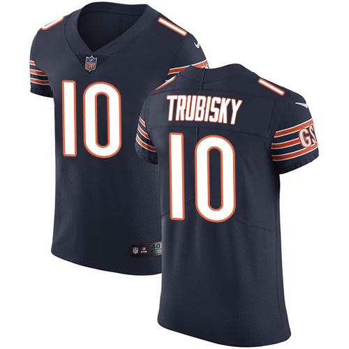 Nike Bears #10 Mitchell Trubisky Navy Blue Team Color Men's Stitched NFL Vapor Untouchable Elite Jersey Nike Bears #10 Mitchell Trubisky Navy Blue Team Color Men's Stitched NFL Vapor Untouchable Elite Jersey