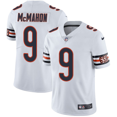 Nike Bears #9 Jim McMahon White Men's Stitched NFL Vapor Untouchable Limited Jersey Nike Bears #9 Jim McMahon White Men's Stitched NFL Vapor Untouchable Limited Jersey