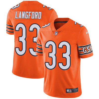 Nike Bears #33 Jeremy Langford Orange Men's Stitched NFL Limited Rush Jersey Nike Bears #33 Jeremy Langford Orange Men's Stitched NFL Limited Rush Jersey