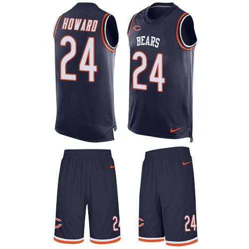 Nike Bears #24 Jordan Howard Navy Blue Team Color Men's Stitched NFL Limited Tank Top Suit Jersey Nike Bears #24 Jordan Howard Navy Blue Team Color Men's Stitched NFL Limited Tank Top Suit Jersey