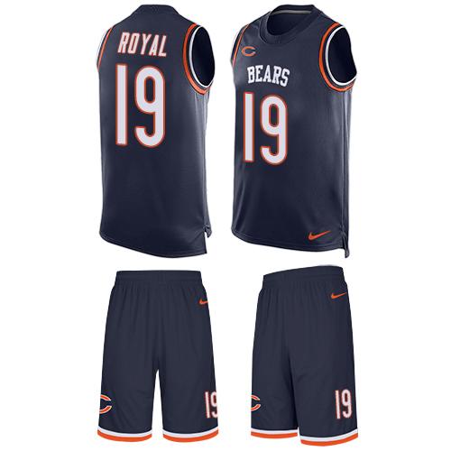Nike Bears #19 Eddie Royal Navy Blue Team Color Men's Stitched NFL Limited Tank Top Suit Jersey Nike Bears #19 Eddie Royal Navy Blue Team Color Men's Stitched NFL Limited Tank Top Suit Jersey