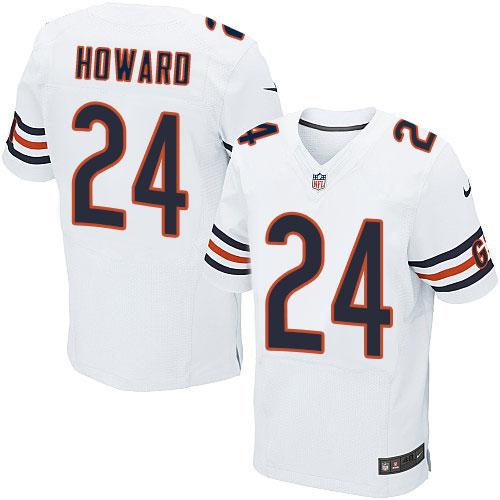 Nike Bears #24 Jordan Howard White Men's Stitched NFL Elite Jersey Nike Bears #24 Jordan Howard White Men's Stitched NFL Elite Jersey