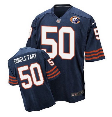 Nike Bears #50 Mike Singletary Navy Blue Throwback Men's Stitched NFL Elite Jersey Nike Bears #50 Mike Singletary Navy Blue Throwback Men's Stitched NFL Elite Jersey