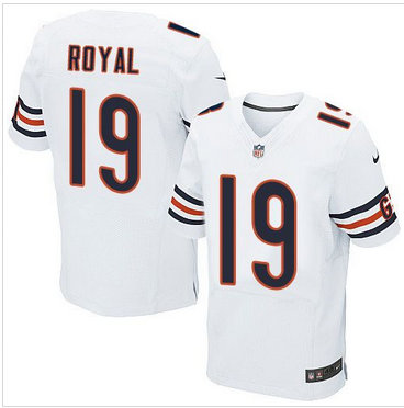 Nike Chicago Bears #19 Eddie Royal White Men's Stitched NFL Elite Jersey