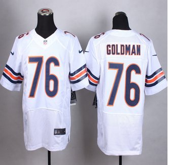 New Chicago Bears #76 Eddie Goldman White Men's Stitched NFL Elite Jersey