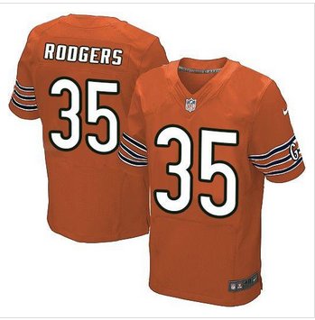 New Chicago Bears #35 Jacquizz Rodgers Orange Alternate Men's Stitched NFL Elite Jersey