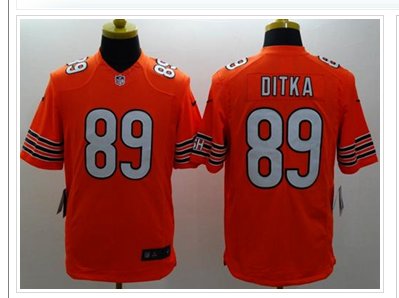 NEW Chicago Bears #89 Mike Ditka Orange Alternate NFL Limited Jersey