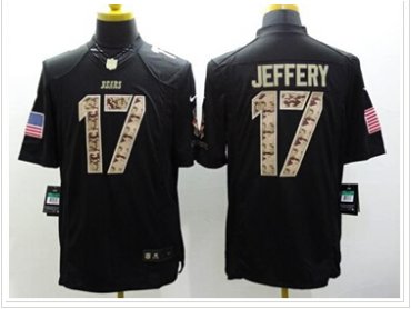 NEW Chicago Bears #17 Alshon Jeffery Black Salute To Service Jersey