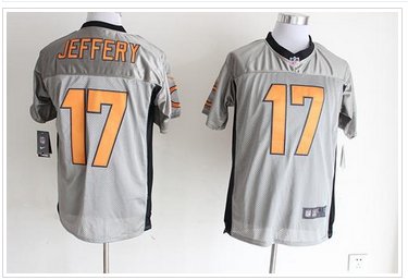 NEW Chicago Bears #17 Alshon Jeffery Grey Shadow NFL Elite Jersey