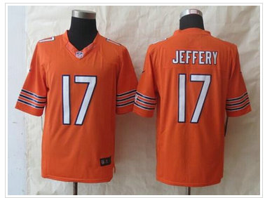 NEW Chicago Bears #17 Alshon Jeffery Orange Alternate NFL Limited Jersey