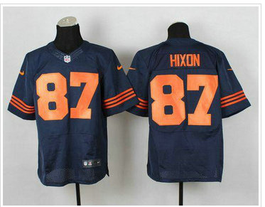 Chicago Bears #87 Domenik Hixon Navy Blue 1940s Throwback NFL Elite Jersey