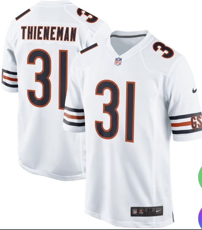 Men's Chicago Bears #31 Dillon Thieneman White 2026 F.U.S.E. Vapor Untouchable Limited Stitched Football Jersey Men's Chicago Bears #31 Dillon Thieneman White 2026 F.U.S.E. Vapor Untouchable Limited Stitched Football Jersey