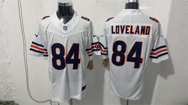 Men's Chicago Bears #84 Colston Loveland White 2026 F.U.S.E. Vapor Untouchable Limited Stitched Football Jersey