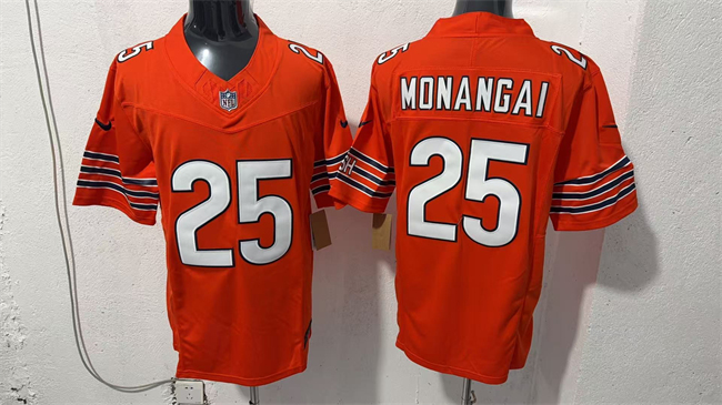 Men's Chicago Bears #25 Kyle Monangai Orange 2026 F.U.S.E. Vapor Untouchable Limited Stitched Football Jersey