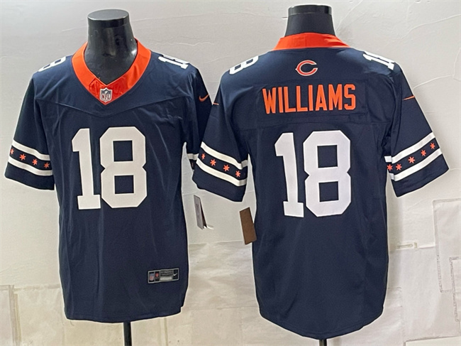 Men's Chicago Bears #18 Caleb Williams Navy 2026 F.U.S.E. Limited Stitched Football Jersey Men's Chicago Bears #18 Caleb Williams Navy 2026 F.U.S.E. Limited Stitched Football Jersey