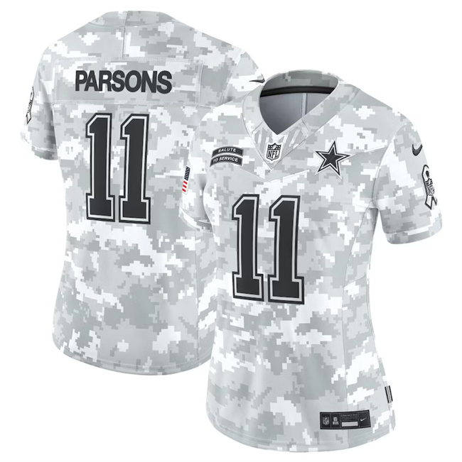 Women's Dallas Cowboys #11 Micah Parsons 2024 F.U.S.E Arctic Camo Salute To Service Limited Stitched Football Jersey(Run Small) Women's Dallas Cowboys #11 Micah Parsons 2024 F.U.S.E Arctic Camo Salute To Service Limited Stitched Football Jersey(Run Small)