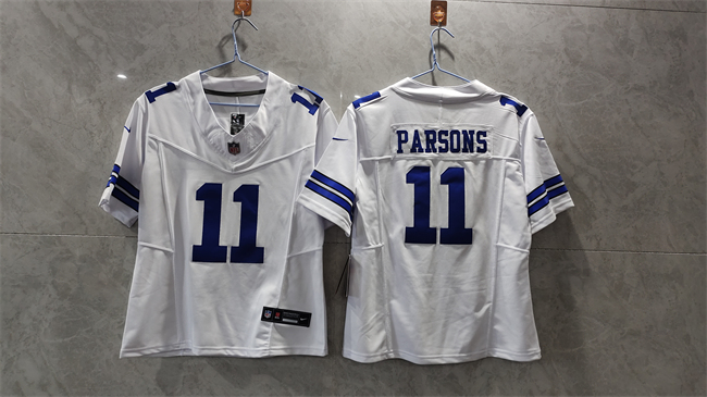 Women's Dallas Cowboys #11 Micah Parsons White 2023 F.U.S.E. Limited Stitched Jersey(Run Small) Women's Dallas Cowboys #11 Micah Parsons White 2023 F.U.S.E. Limited Stitched Jersey(Run Small)