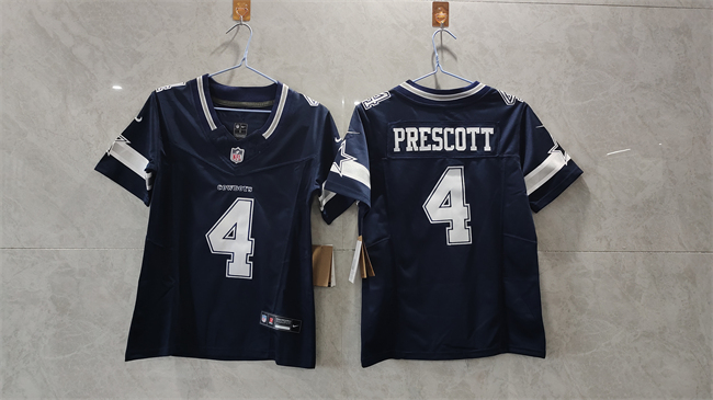 Women's Dallas Cowboys #4 Dak Prescott Navy 2023 F.U.S.E. Limited Stitched Jersey(Run Small) Women's Dallas Cowboys #4 Dak Prescott Navy 2023 F.U.S.E. Limited Stitched Jersey(Run Small)