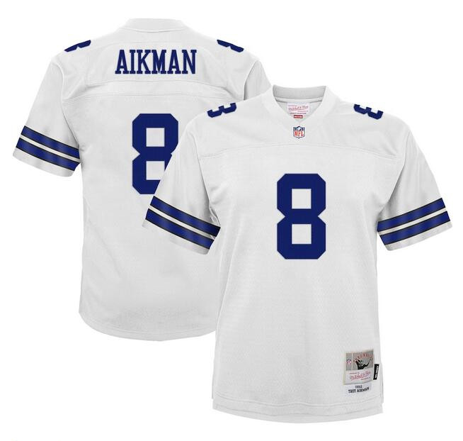 Women's Dallas Cowboys #8 Troy Aikman White Mitchell & Ness Stitched Football Jersey(Run Small) Women's Dallas Cowboys #8 Troy Aikman White Mitchell & Ness Stitched Football Jersey(Run Small)