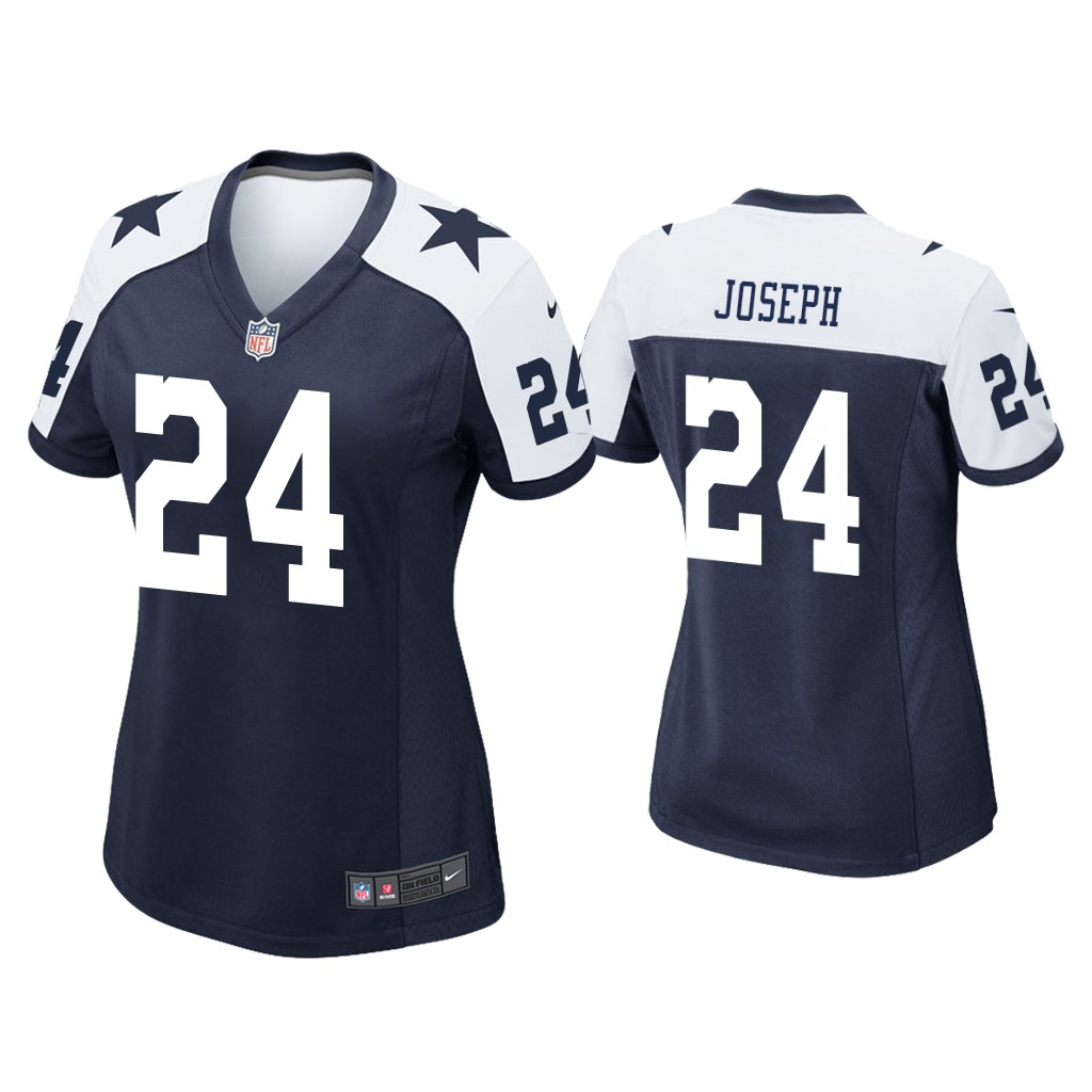 Women Cowboys #24 Kelvin Joseph Thanksgiving Blue Jersey Women Cowboys #24 Kelvin Joseph Thanksgiving Blue Jersey