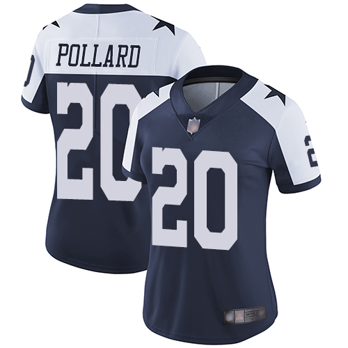 Cowboys #20 Tony Pollard Navy Blue Thanksgiving Women's Stitched Football Vapor Untouchable Limited Throwback Jersey Cowboys #20 Tony Pollard Navy Blue Thanksgiving Women's Stitched Football Vapor Untouchable Limited Throwback Jersey