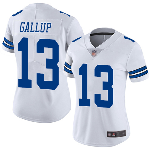 Cowboys #13 Michael Gallup White Women's Stitched Football Vapor Untouchable Limited Jersey Cowboys #13 Michael Gallup White Women's Stitched Football Vapor Untouchable Limited Jersey