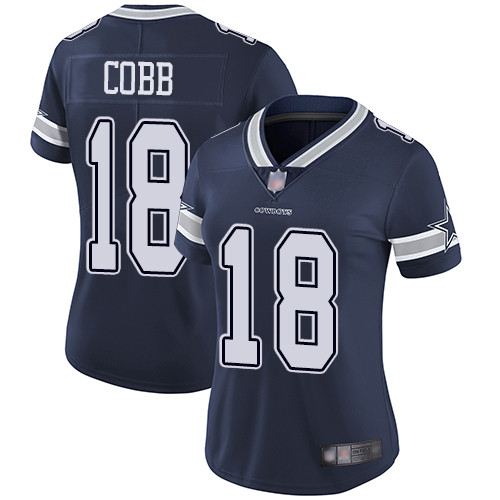 Cowboys #18 Randall Cobb Navy Blue Team Color Women's Stitched Football Vapor Untouchable Limited Jersey Cowboys #18 Randall Cobb Navy Blue Team Color Women's Stitched Football Vapor Untouchable Limited Jersey