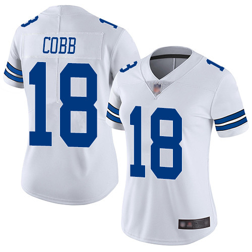 Cowboys #18 Randall Cobb White Women's Stitched Football Vapor Untouchable Limited Jersey Cowboys #18 Randall Cobb White Women's Stitched Football Vapor Untouchable Limited Jersey