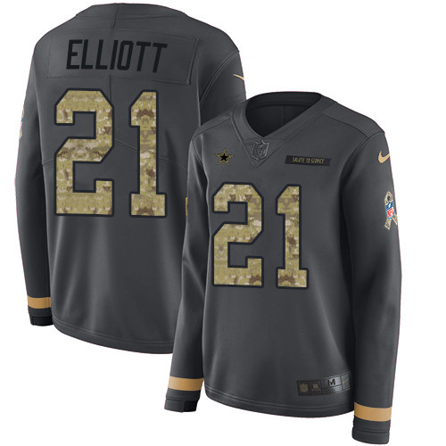 Nike Cowboys #21 Ezekiel Elliott Anthracite Salute to Service Nike Cowboys #21 Ezekiel Elliott Anthracite Salute to Service