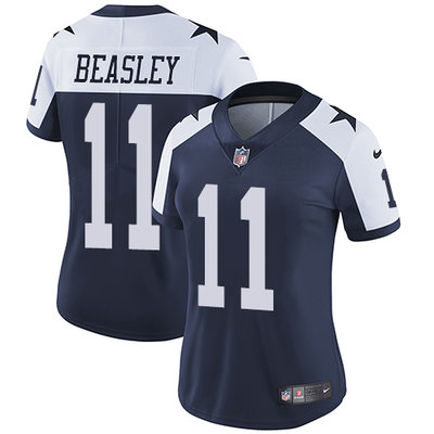 Nike Cowboys #11 Cole Beasley Navy Blue Thanksgiving Women's Stitched NFL Vapor Untouchable Limited Throwback Jersey Nike Cowboys #11 Cole Beasley Navy Blue Thanksgiving Women's Stitched NFL Vapor Untouchable Limited Throwback Jersey