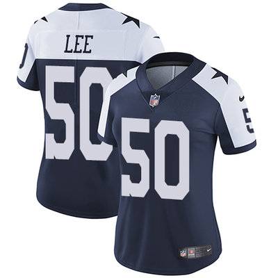 Nike Cowboys #50 Sean Lee Navy Blue Thanksgiving Women's Stitched NFL Vapor Untouchable Limited Throwback Jersey Nike Cowboys #50 Sean Lee Navy Blue Thanksgiving Women's Stitched NFL Vapor Untouchable Limited Throwback Jersey