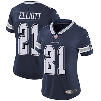 Nike Cowboys #21 Ezekiel Elliott Navy Blue Team Color Women's Stitched NFL Vapor Untouchable Limited Jersey Nike Cowboys #21 Ezekiel Elliott Navy Blue Team Color Women's Stitched NFL Vapor Untouchable Limited Jersey
