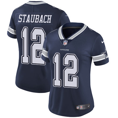 Nike Cowboys #12 Roger Staubach Navy Blue Team Color Women's Stitched NFL Vapor Untouchable Limited Jersey Nike Cowboys #12 Roger Staubach Navy Blue Team Color Women's Stitched NFL Vapor Untouchable Limited Jersey
