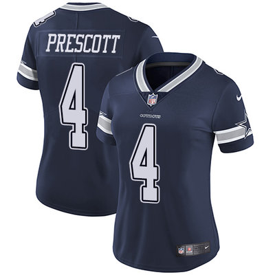 Nike Cowboys #4 Dak Prescott Navy Blue Team Color Women's Stitched NFL Vapor Untouchable Limited Jersey Nike Cowboys #4 Dak Prescott Navy Blue Team Color Women's Stitched NFL Vapor Untouchable Limited Jersey