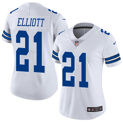 Nike Cowboys #21 Ezekiel Elliott White Women's Stitched NFL Vapor Untouchable Limited Jersey Nike Cowboys #21 Ezekiel Elliott White Women's Stitched NFL Vapor Untouchable Limited Jersey