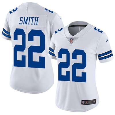 Nike Cowboys #22 Emmitt Smith White Women's Stitched NFL Vapor Untouchable Limited Jersey Nike Cowboys #22 Emmitt Smith White Women's Stitched NFL Vapor Untouchable Limited Jersey