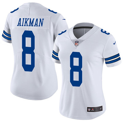 Nike Cowboys #8 Troy Aikman White Women's Stitched NFL Vapor Untouchable Limited Jersey Nike Cowboys #8 Troy Aikman White Women's Stitched NFL Vapor Untouchable Limited Jersey