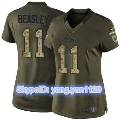 Nike Cowboys #11 Cole Beasley Green Women's Stitched NFL Limited Salute to Service Jersey Nike Cowboys #11 Cole Beasley Green Women's Stitched NFL Limited Salute to Service Jersey