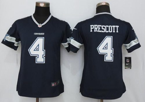 Nike Cowboys #4 Dak Prescott Navy Blue Team Color Women's Stitched NFL Limited Jersey Nike Cowboys #4 Dak Prescott Navy Blue Team Color Women's Stitched NFL Limited Jersey