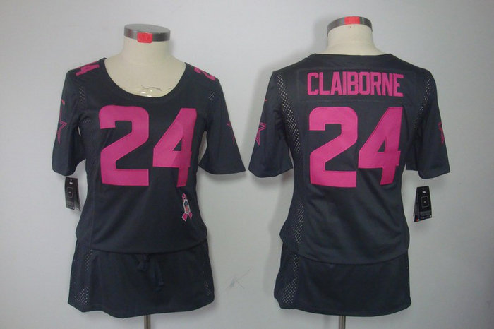 Womens NEW Dallas cowboys 24 Morris Claiborne breast Cancer Awareness Dark grey Jerseys Womens NEW Dallas cowboys 24 Morris Claiborne breast Cancer Awareness Dark grey Jerseys