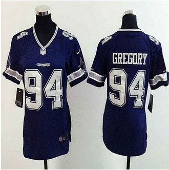 Women's New Cowboys #94 Randy Gregory Navy Blue Team Color Stitched NFL Elite Jersey Women's New Cowboys #94 Randy Gregory Navy Blue Team Color Stitched NFL Elite Jersey