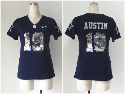 NEW women jerseys Dallas Cowboys 19 Miles Austin Blue(Handwork Sequin lettering Fashion) NEW women jerseys Dallas Cowboys 19 Miles Austin Blue(Handwork Sequin lettering Fashion)