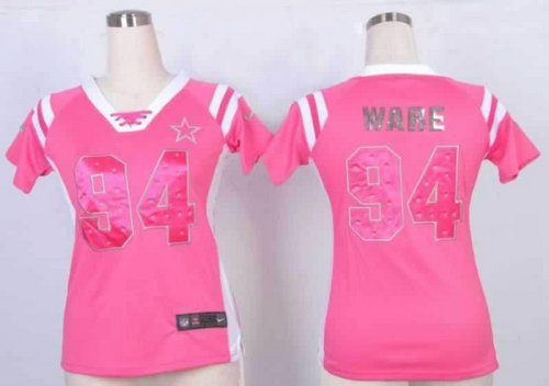 NEW Women Jerseys Dallas Cowboys #94 DeMarcus Ware Pink(fashion Rhinestone sequins) NEW Women Jerseys Dallas Cowboys #94 DeMarcus Ware Pink(fashion Rhinestone sequins)
