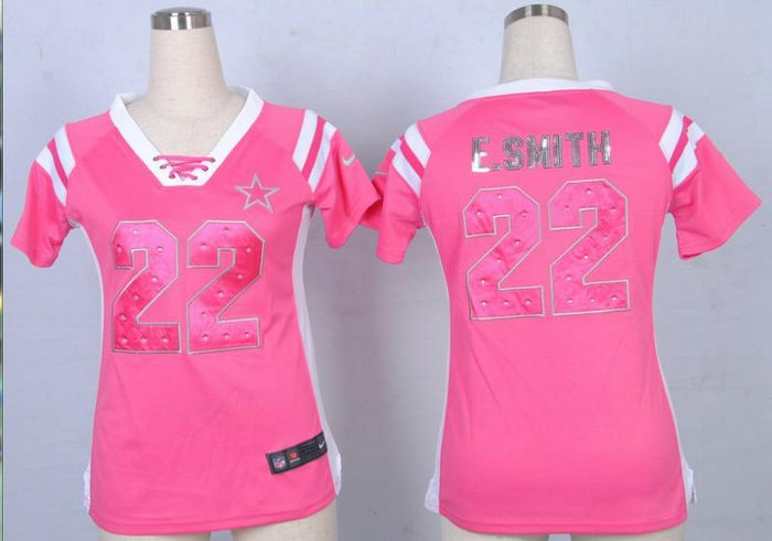 NEW Women Jerseys Dallas Cowboys 22 e.smith Pink(fashion Rhinestone sequins) NEW Women Jerseys Dallas Cowboys 22 e.smith Pink(fashion Rhinestone sequins)