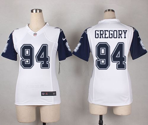 Nike Cowboys #94 Randy Gregory White Women's Stitched NFL Elite Rush Jersey