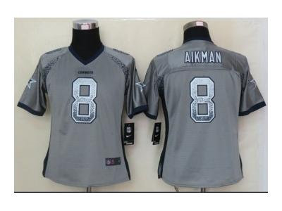 NEW women nfl jerseys dallas cowboys #8 aikman grey(Elite drift fashion) NEW women nfl jerseys dallas cowboys #8 aikman grey(Elite drift fashion)