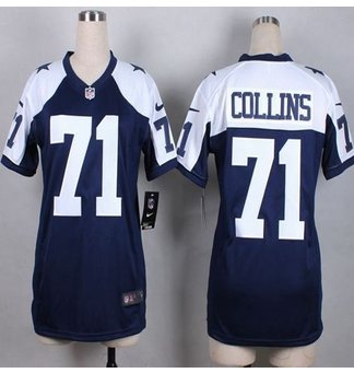 Women New Cowboys #71 La'el Collins Navy Blue Thanksgiving Stitched NFL Elite Jersey Women New Cowboys #71 La'el Collins Navy Blue Thanksgiving Stitched NFL Elite Jersey